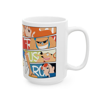 Funny Anime Ceramic Mug - One Piece Luffy Design - CreativeRino
