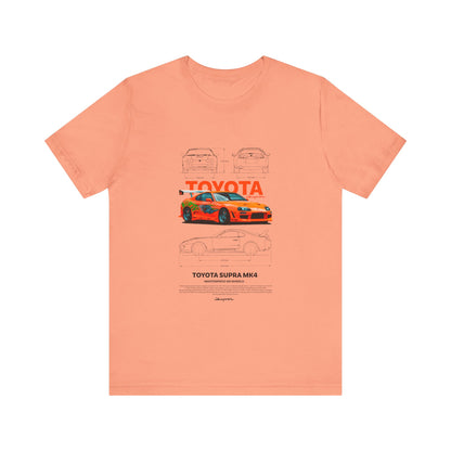 Toyota Supra MK4 Unisex Jersey Tee - Car Enthusiast Graphic Shirt - CreativeRino