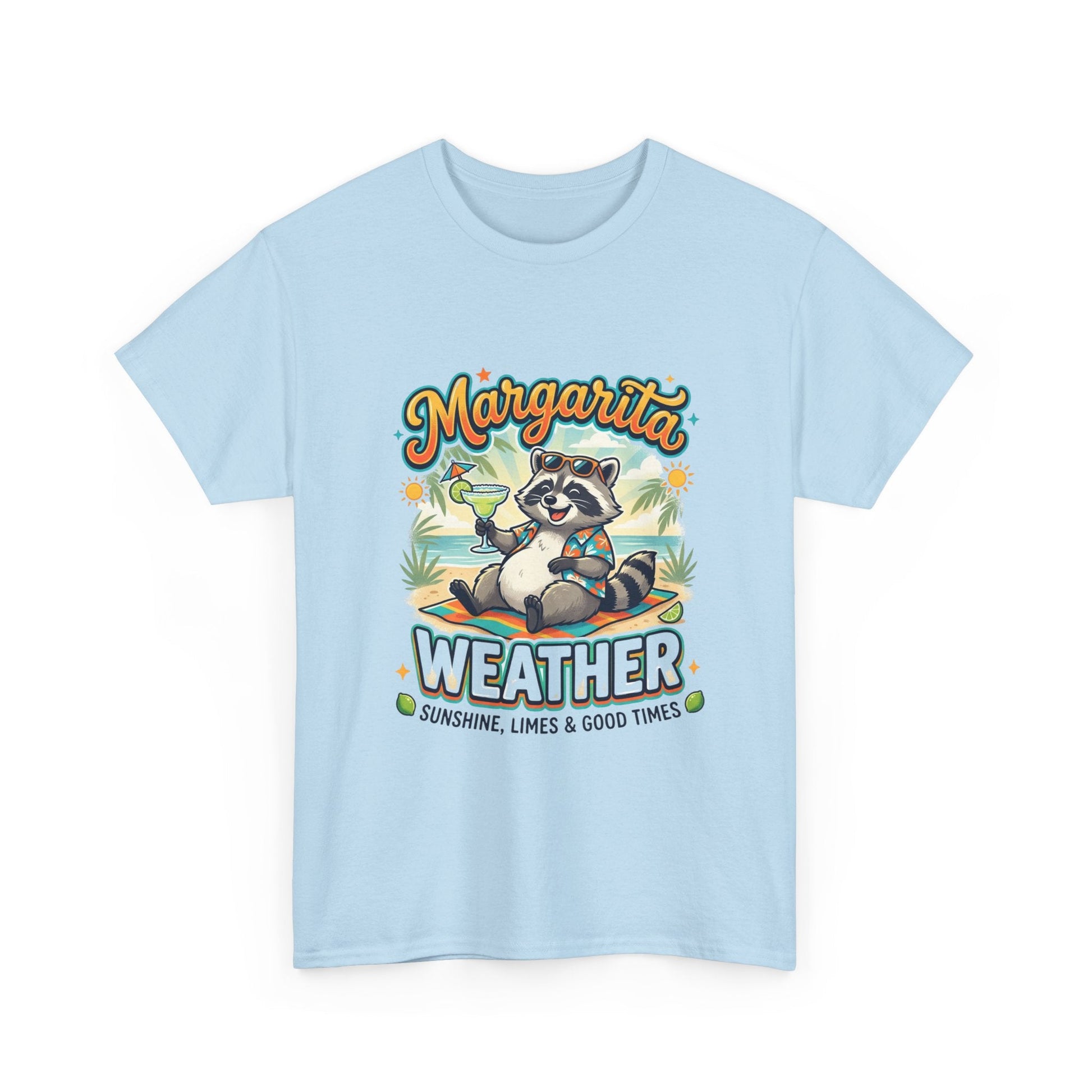Margarita Weather T-Shirt — Cute Raccoon Cocktail Tee for Summer & Parties Printify