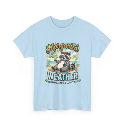 Margarita Weather T-Shirt — Cute Raccoon Cocktail Tee for Summer & Parties Printify
