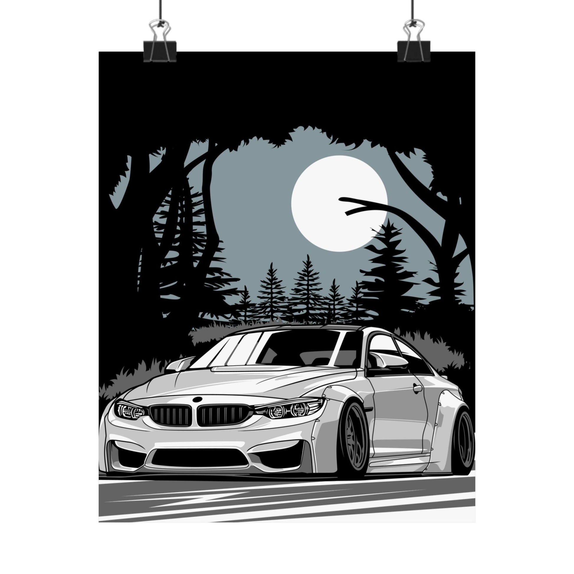 BMW Matte Vertical Poster - Car Enthusiast Wall Art - CreativeRino