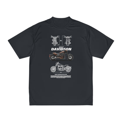 Harley Davidson Softail FXDR Men's Performance T-Shirt - Stylish Motorcycle & Mechanics Design - CreativeRino