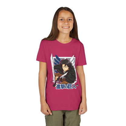 Youth Anime Levi Short Sleeve Tee - Attack on Titan T-shirt - CreativeRino