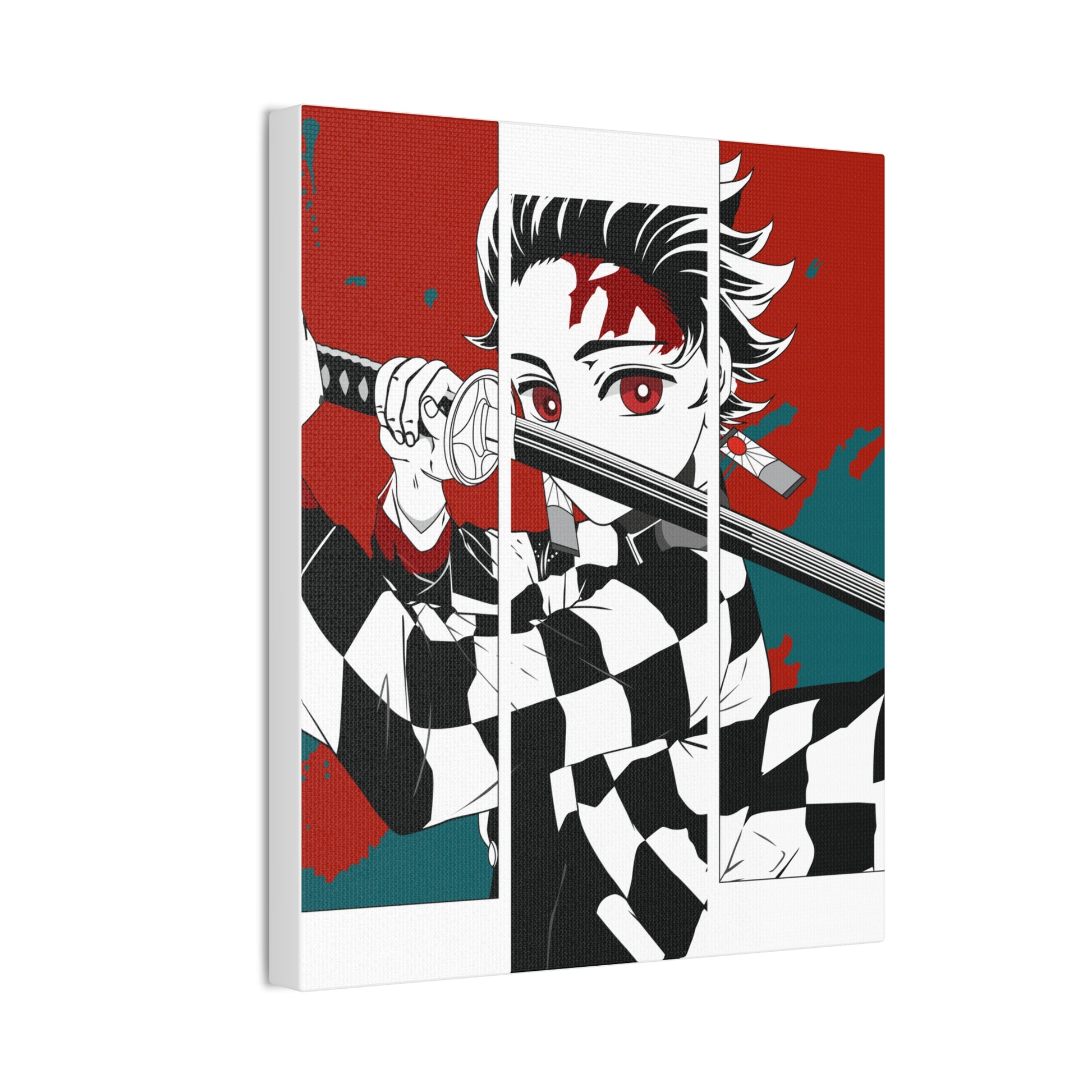 Demon Slayer Canvas Wall Art - Stretched Triptych - CreativeRino
