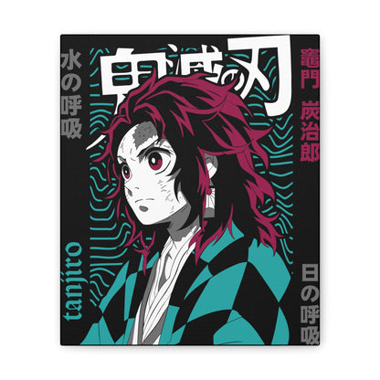 Anime Canvas Art Print - Demon Slayer Tamito Wall Decor - CreativeRino