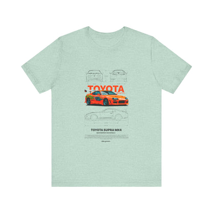 Toyota Supra MK4 Unisex Jersey Tee - Car Enthusiast Graphic Shirt - CreativeRino