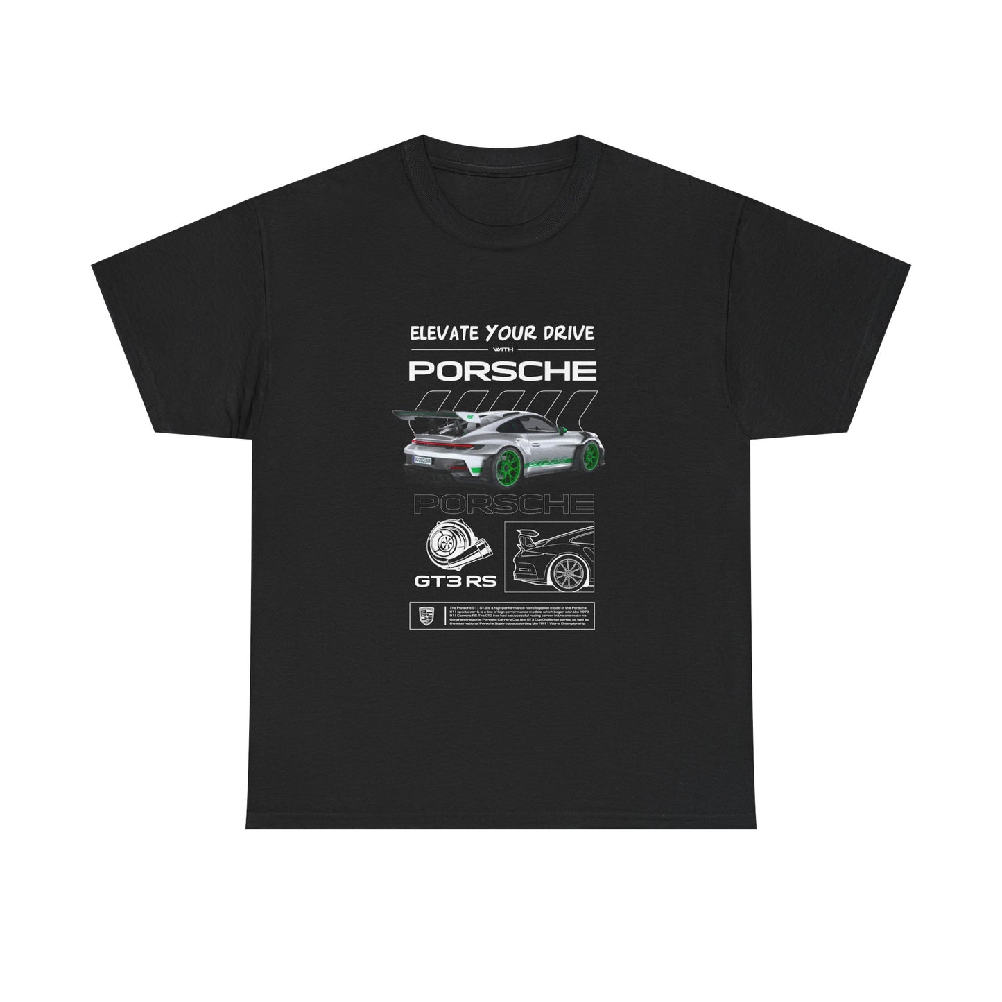Porsche 911 Elevate Your Drive Unisex Heavy Cotton Tee - CreativeRino