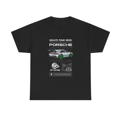 Porsche 911 Elevate Your Drive Unisex Heavy Cotton Tee - CreativeRino