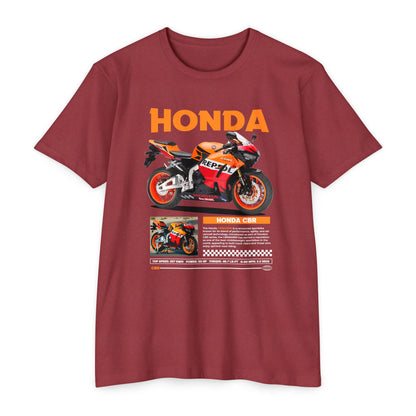 Honda CBR Motorcycle Unisex Jersey T-shirt - Perfect for Bikers and Racing Enthusiasts - CreativeRino