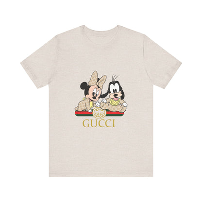 Mickey & Goofy Gucci Inspired Tee - Unisex Jersey Short Sleeve T-shirt - CreativeRino