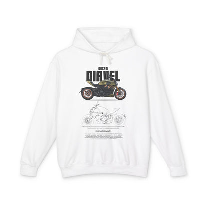 Ducati Diave Unisex Lightweight Hooded Sweatshirt - CreativeRino