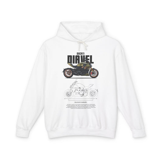 Ducati Diave Unisex Lightweight Hooded Sweatshirt - CreativeRino