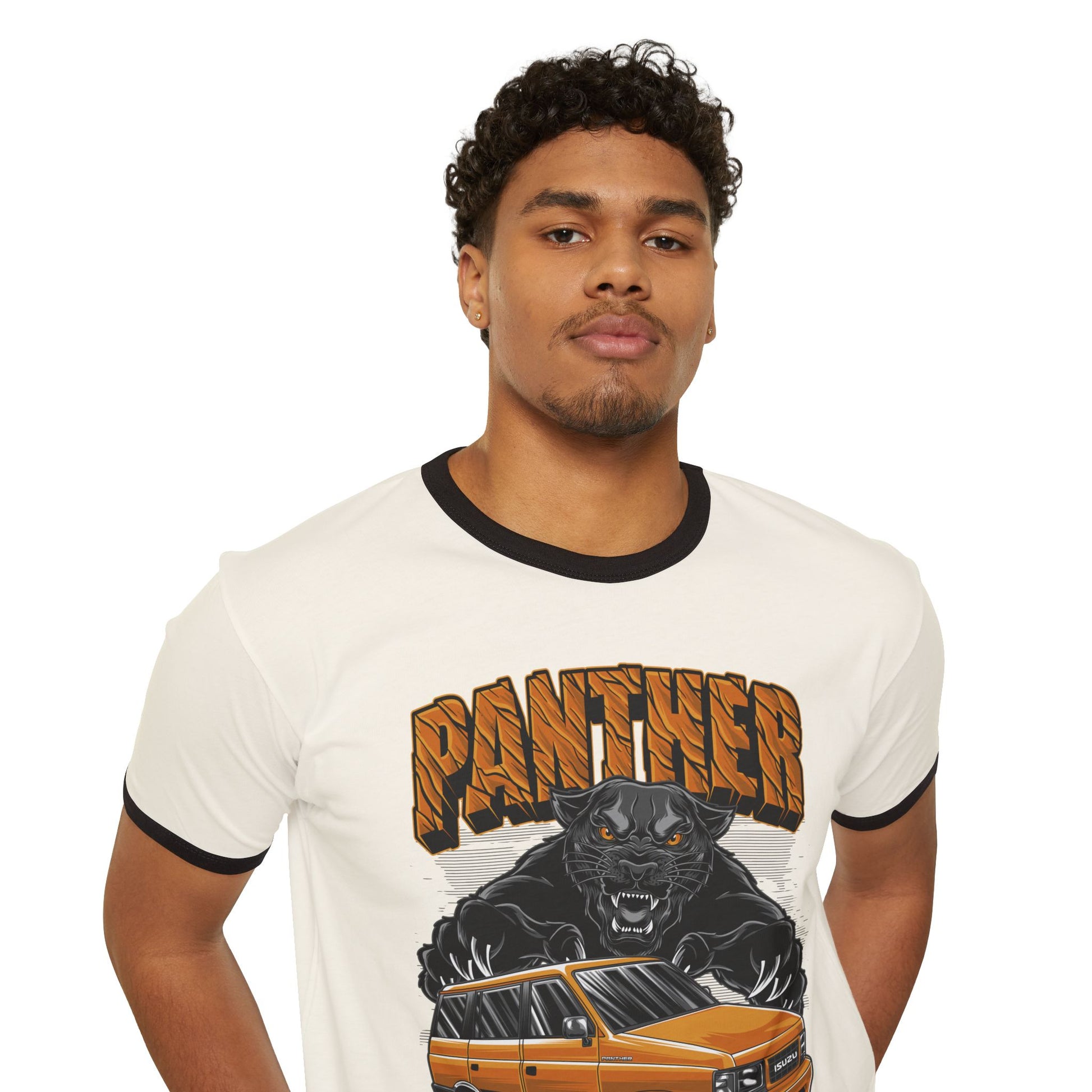 Isuzu Panther Raja Vintage Unisex Cotton Ringer T-Shirt - Retro Graphic Tshirt for Car Lovers - CreativeRino