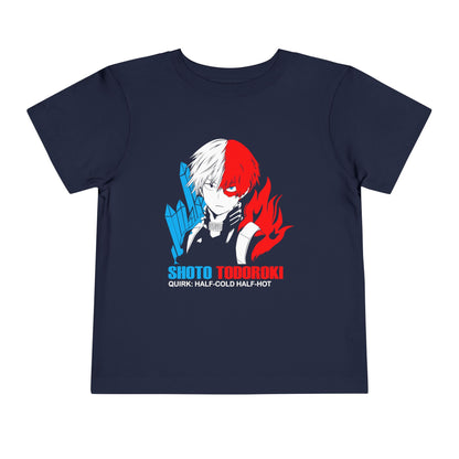 My Hero Academia Toddler Short Sleeve Tee - Shoto Todoroki Anime Graphic T-shirt for Fans - CreativeRino