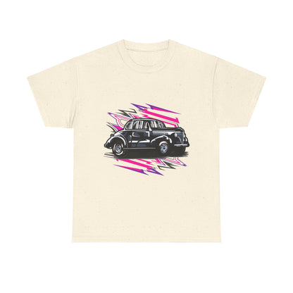 Retro Car Unisex Heavy Cotton Tee - Stylish Graphic T-shirt for Auto Enthusiasts - CreativeRino