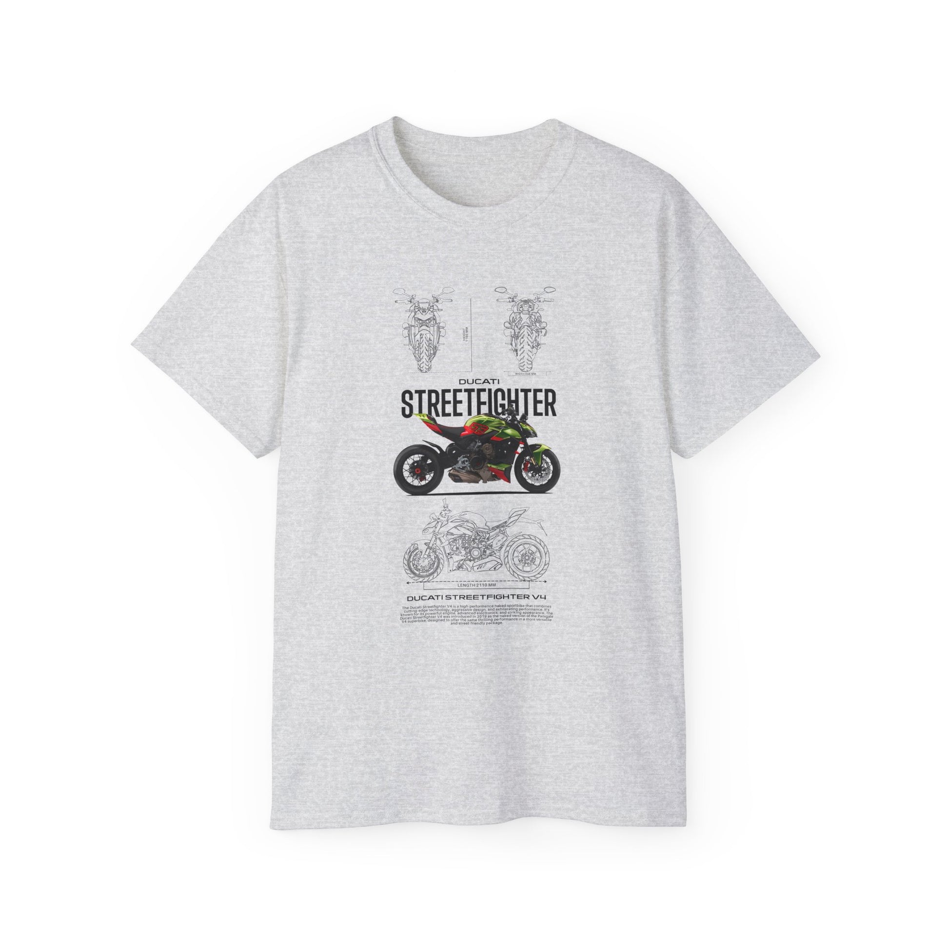 Ducati Streetfighter V4 Unisex Ultra Cotton Tee - Stylish Motorcycle T-shirt for Riders - CreativeRino