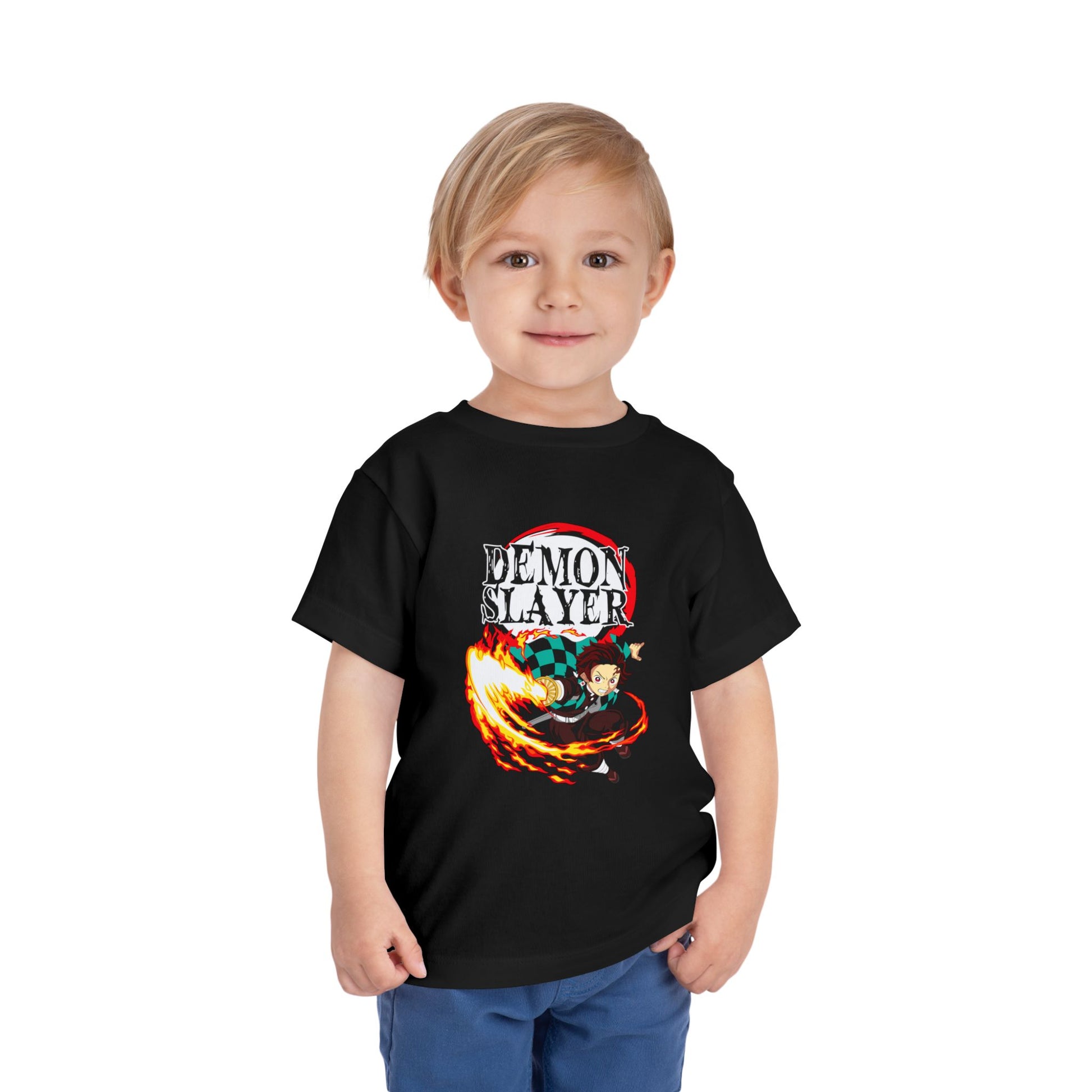 Demon Slayer Toddler Short Sleeve Tee - Cute Anime T-shirt for Kids - CreativeRino