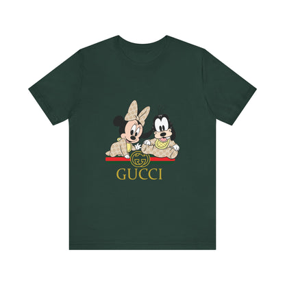 Mickey & Goofy Gucci Inspired Tee - Unisex Jersey Short Sleeve T-shirt - CreativeRino