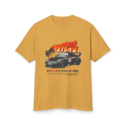 Porsche Unisex Garment-Dyed Heavyweight Cotton Tee | Car T-shirt - CreativeRino