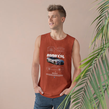BMW CSL Unisex Tank Top - Retro Car Design - CreativeRino