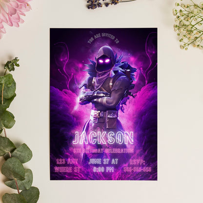 Fortnite Birthday Invitation Template - CreativeRino