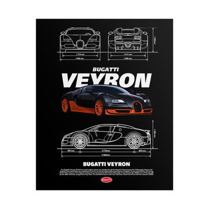 Bugatti Veyron Rolled Poster - Car Enthusiast Wall Art for Home Decor - CreativeRino