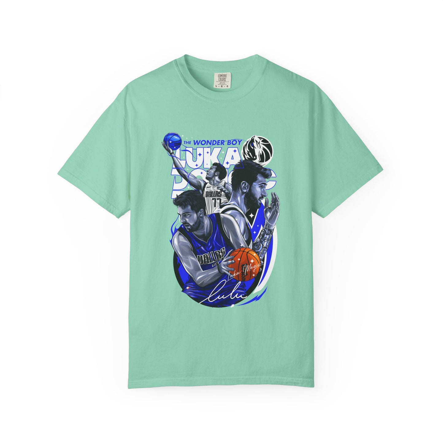 Unisex Garment-Dyed T-shirt | Luka Doncic "The Wonder Boy" Basketball Tee - CreativeRino