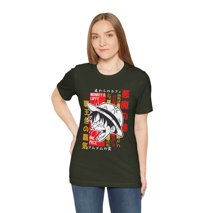 One Piece Luffy Graphic Tee – Unisex Jersey T-shirt for Anime Fans - CreativeRino