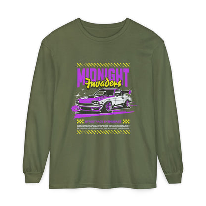 Midnight Fruders Car Graphic Unisex Long Sleeve T-Shirt - Perfect for Auto Enthusiasts - CreativeRino