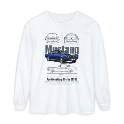 Ford Mustang Shelby GT350 Long Sleeve T-Shirt - Classic Car Lover's Apparel - CreativeRino