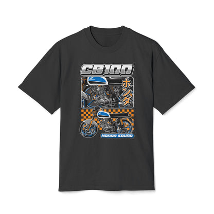 Vintage Motorcycle Graphic Tee - CB100 Honda Squad Unisex Heavy T-shirt - CreativeRino