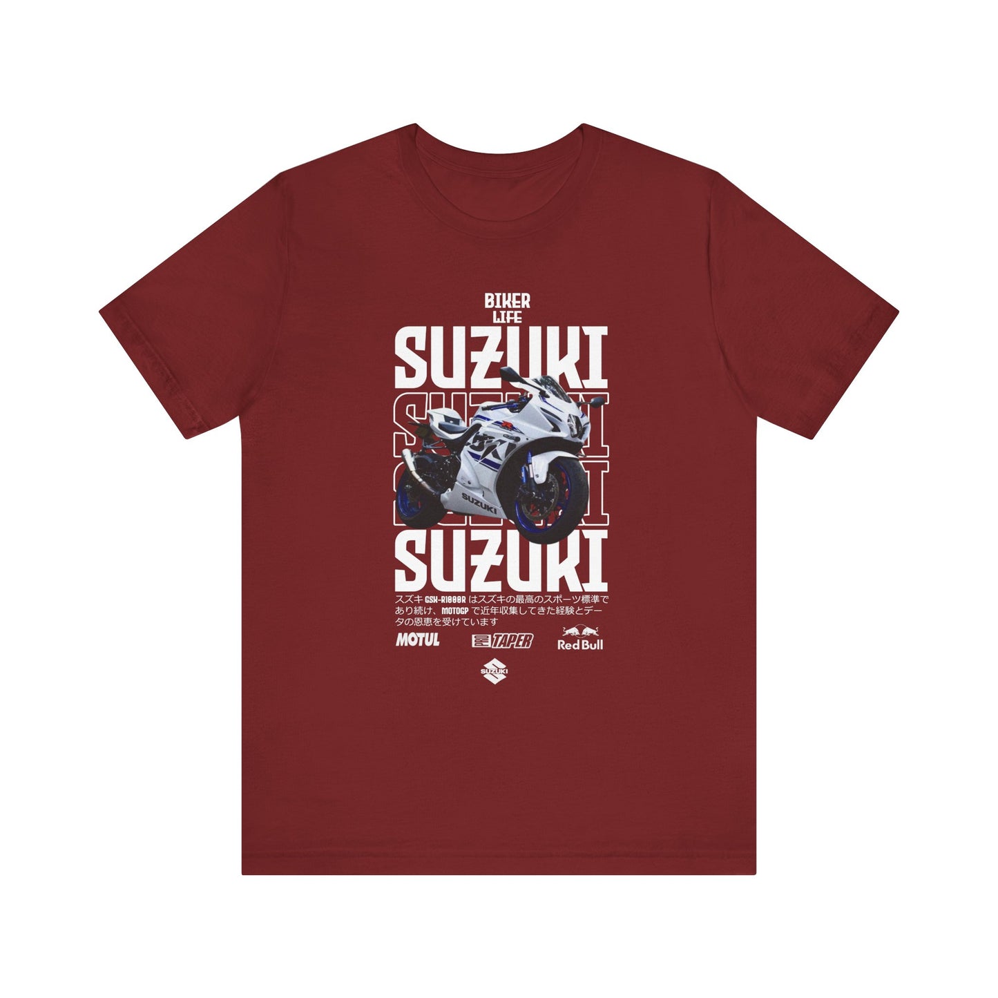 Biker Life Suzuki Unisex Short Sleeve Tee - Perfect T-shirt for Motorcycle Enthusiasts - CreativeRino