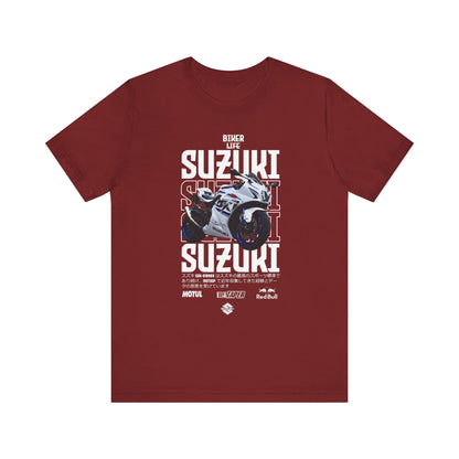 Biker Life Suzuki Unisex Short Sleeve Tee - Perfect T-shirt for Motorcycle Enthusiasts - CreativeRino
