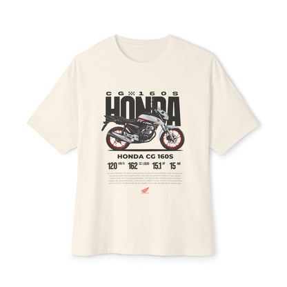 Honda CG 160s Motorcycle Unisex Oversized Tee | Motorcycle T-shirt - CreativeRino