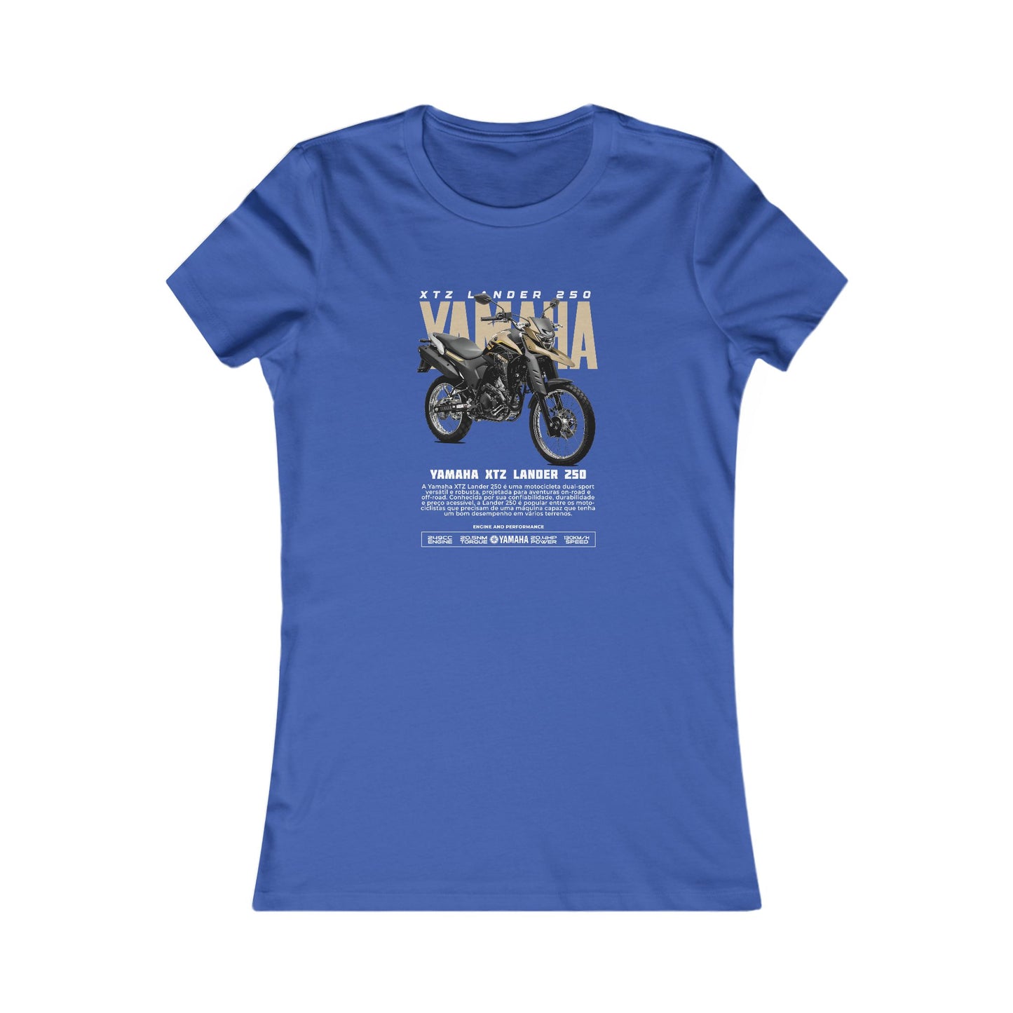 Yamaha XTZ Lander 250 Motorcycle Graphic Tee for Women - Perfect T-shirt for Riders and Gifting - CreativeRino