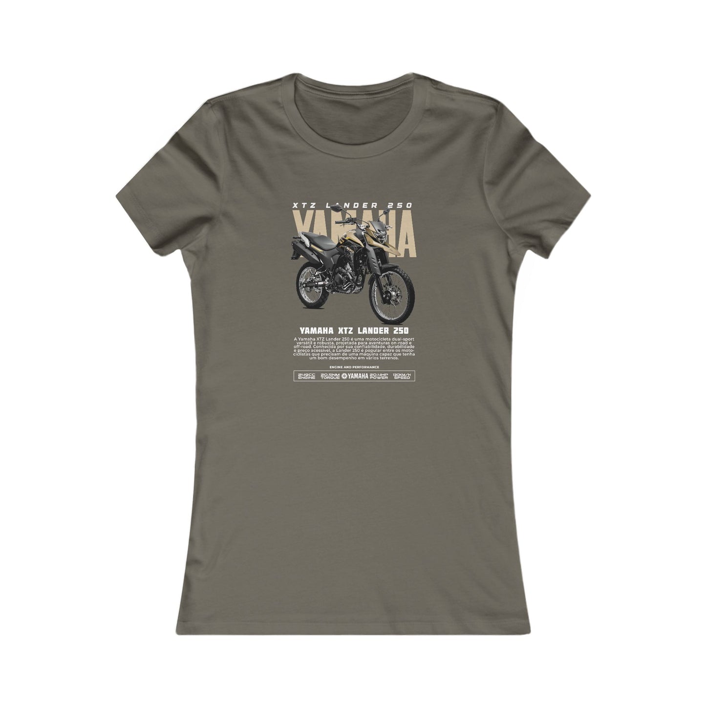 Yamaha XTZ Lander 250 Motorcycle Graphic Tee for Women - Perfect T-shirt for Riders and Gifting - CreativeRino