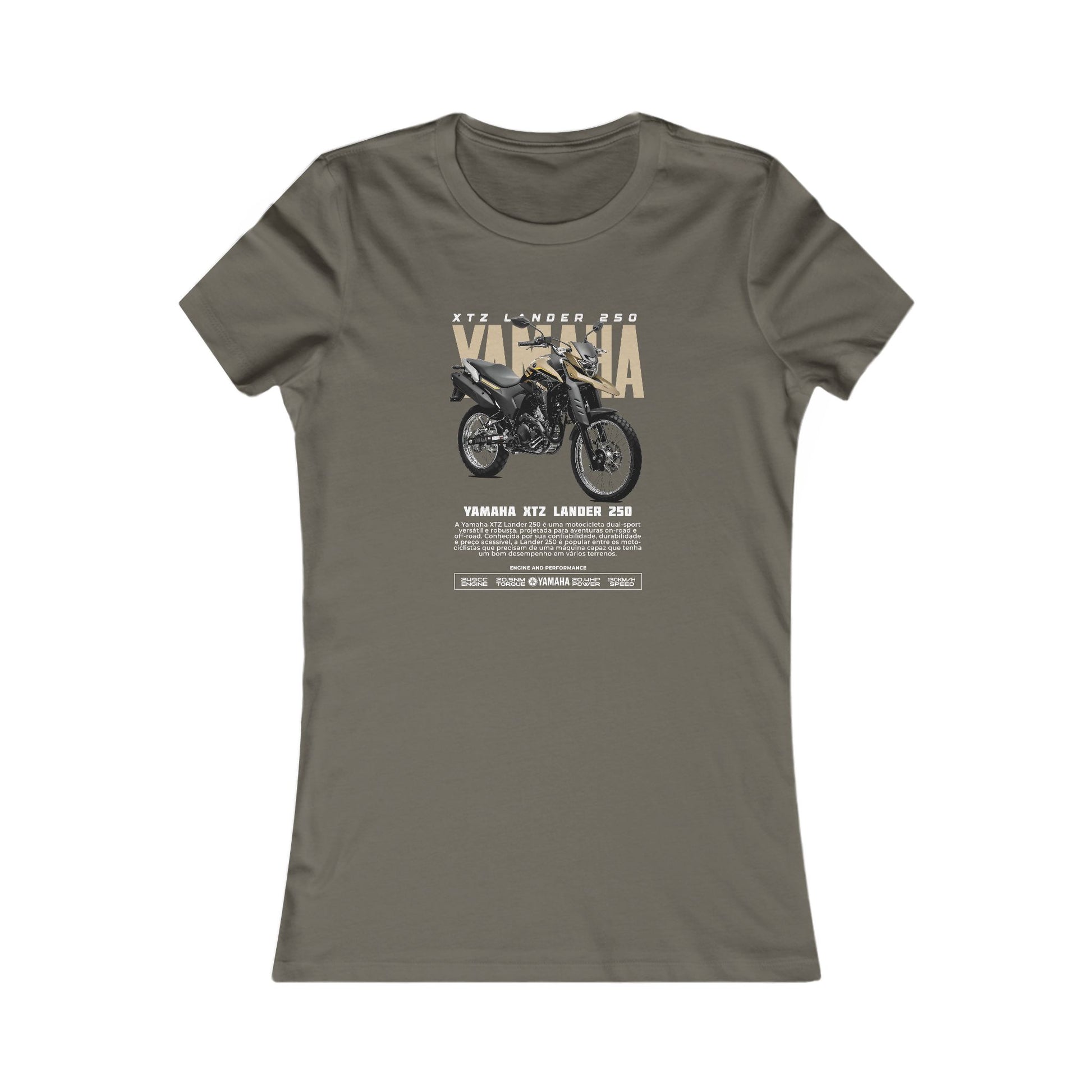 Yamaha XTZ Lander 250 Motorcycle Graphic Tee for Women - Perfect T-shirt for Riders and Gifting - CreativeRino