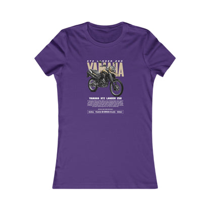 Yamaha XTZ Lander 250 Motorcycle Graphic Tee for Women - Perfect T-shirt for Riders and Gifting - CreativeRino
