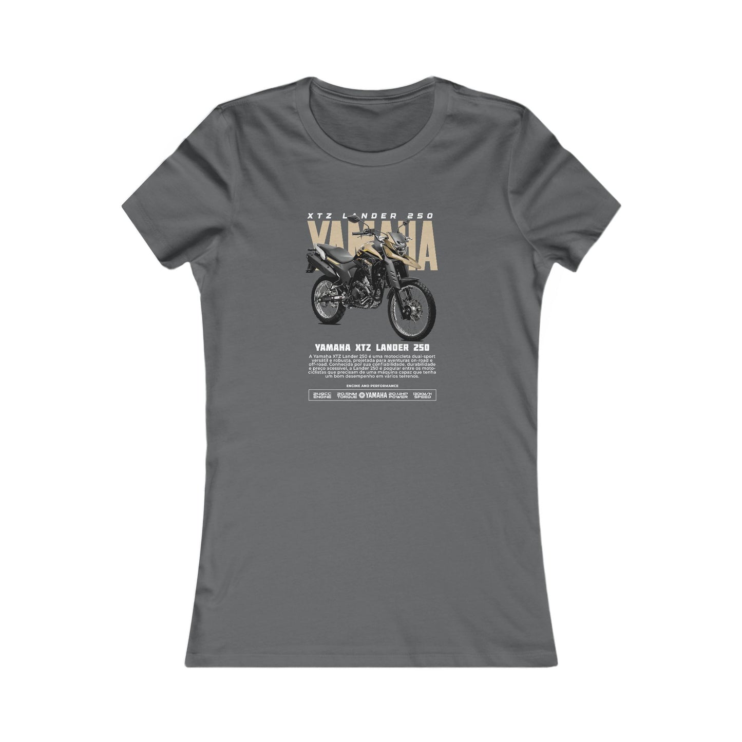 Yamaha XTZ Lander 250 Motorcycle Graphic Tee for Women - Perfect T-shirt for Riders and Gifting - CreativeRino