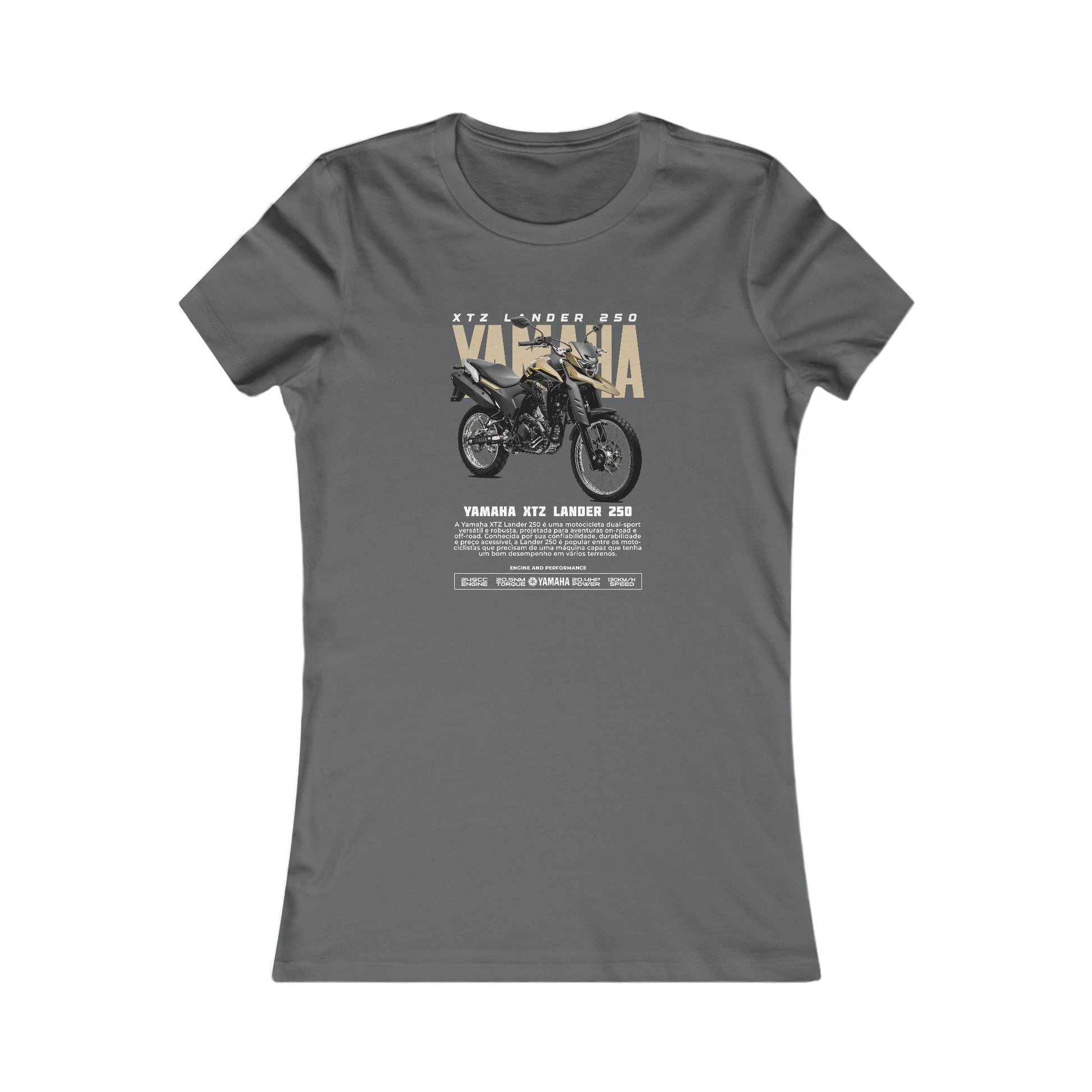 Yamaha XTZ Lander 250 Motorcycle Graphic Tee for Women - Perfect T-shirt for Riders and Gifting - CreativeRino