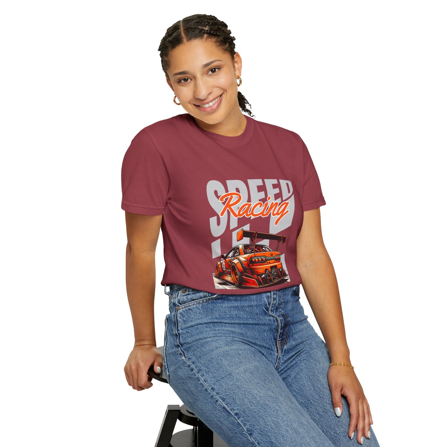 Speed Racing Unisex Garment-Dyed T-Shirt | Perfect for Motorsports Enthusiasts - CreativeRino