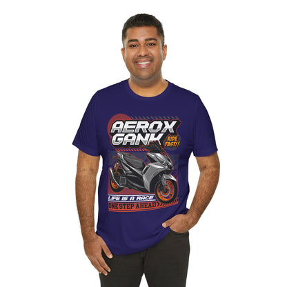 Stylish Scooter Graphic Tee - AEROX GANk - Ride Fast T-shirt - CreativeRino