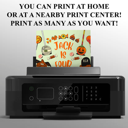 Spooky Halloween Birthday Invitation Template - CreativeRino