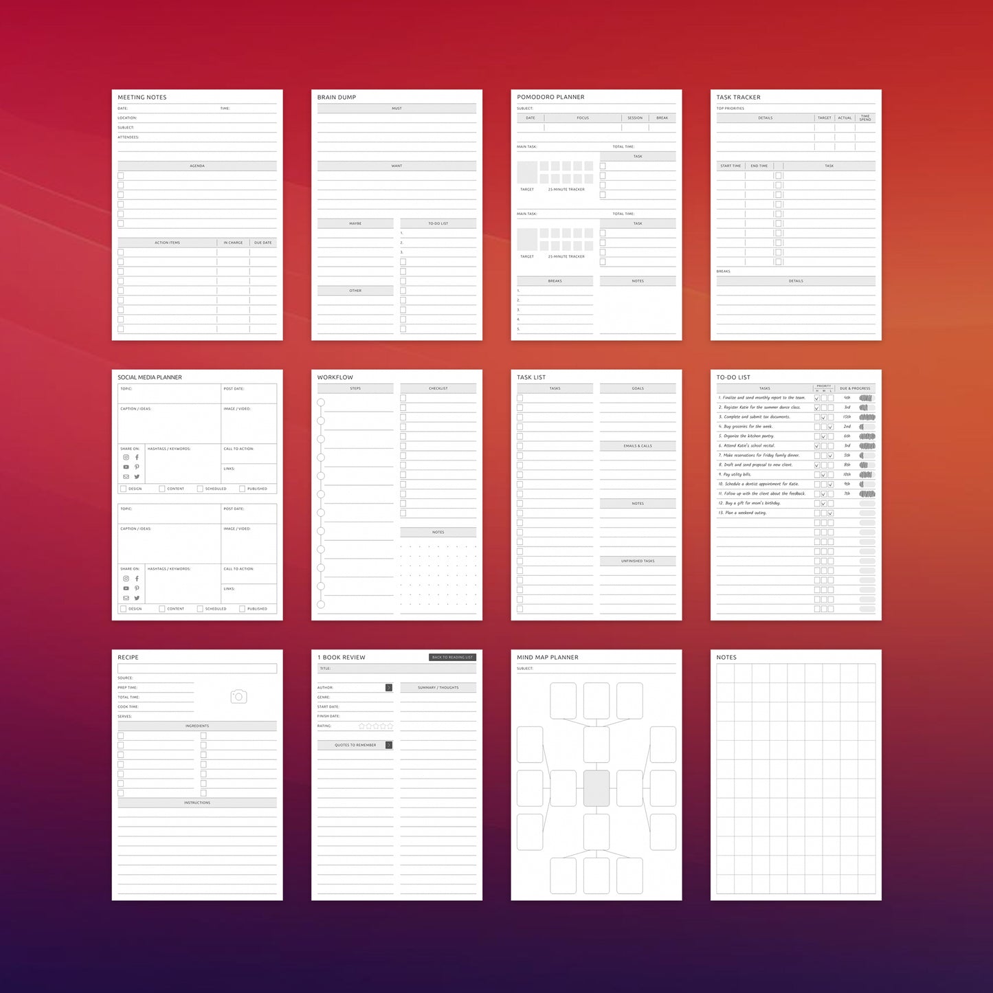 Supernote Business Planner Template