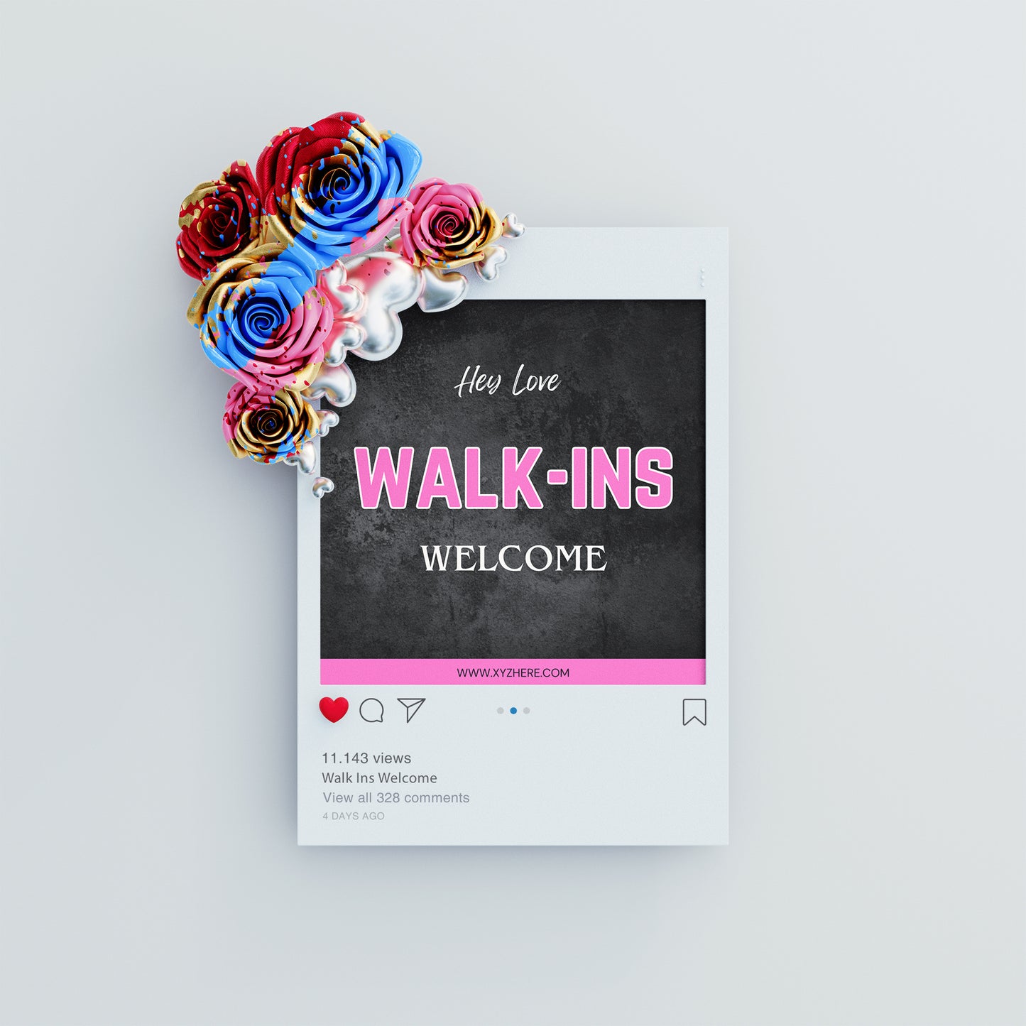 Walk Ins Welcome Flyer Template | Social Media Flyer Template