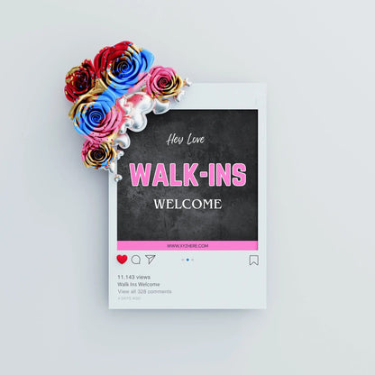 Walk Ins Welcome Flyer Template | Social Media Flyer Template CreativeRino