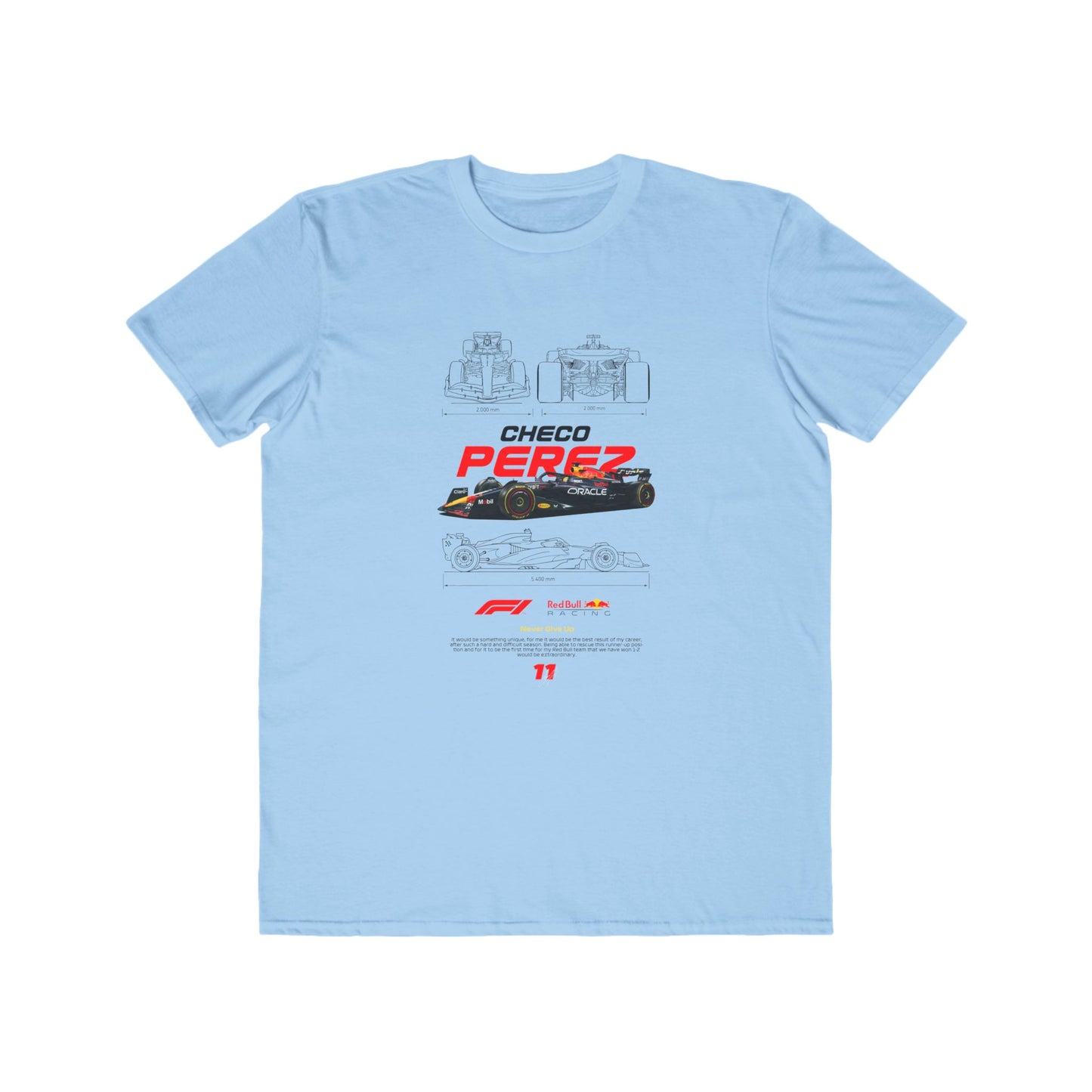 Checo Pérez Men's Lightweight Fashion Tee - Formula 1 Racing T-Shirt - CreativeRino