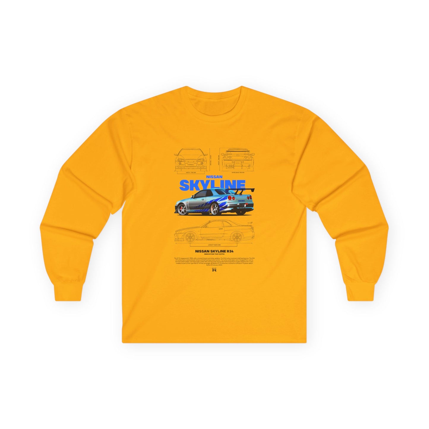 Nissan Skyline Long Sleeve Tee - Classic Car Enthusiast T-shirt - CreativeRino