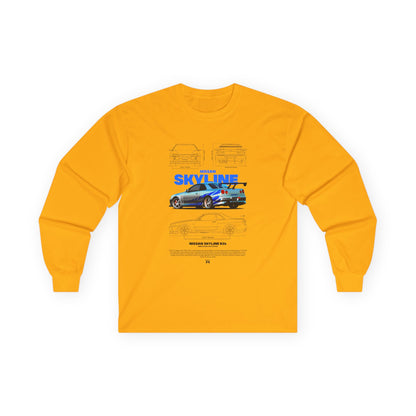 Nissan Skyline Long Sleeve Tee - Classic Car Enthusiast T-shirt - CreativeRino