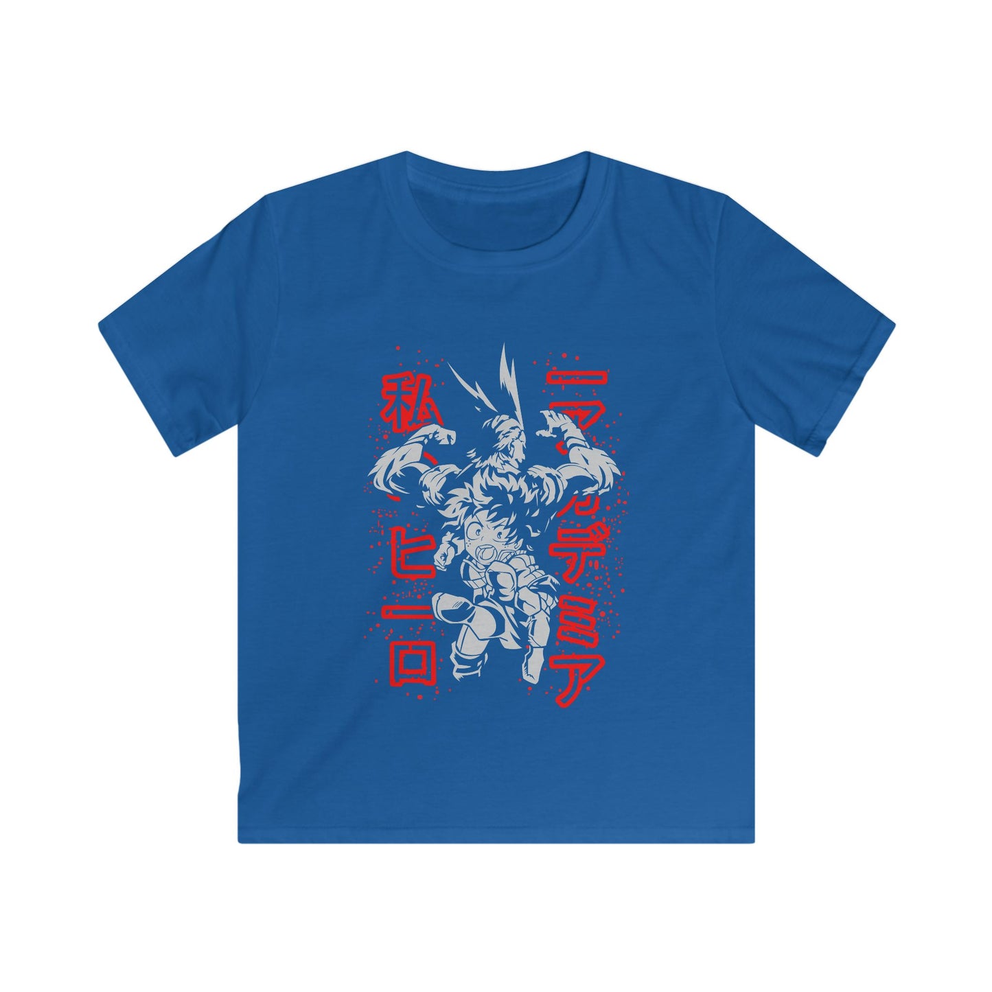 My Hero Academia Kids Softstyle Tee - Anime Hero Graphic T-shirt for Young Fans - CreativeRino